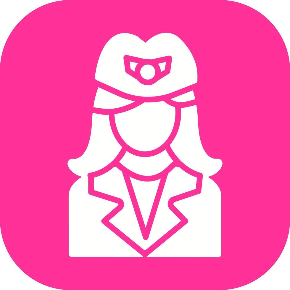 Flight Attendant Vector Icon
