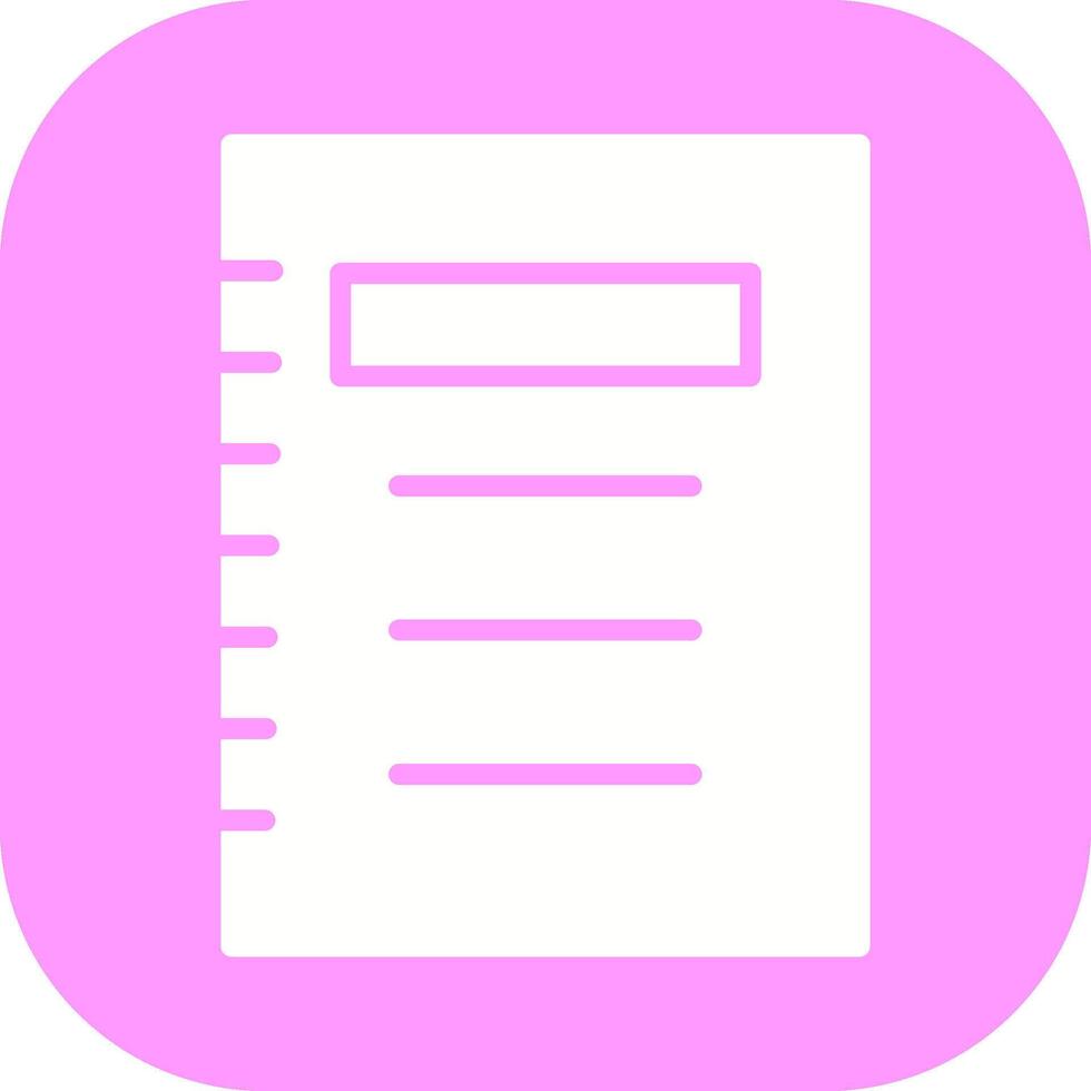 Notepad Vector Icon