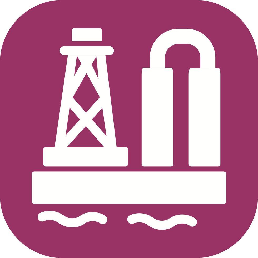Oil Platform Vector Icon