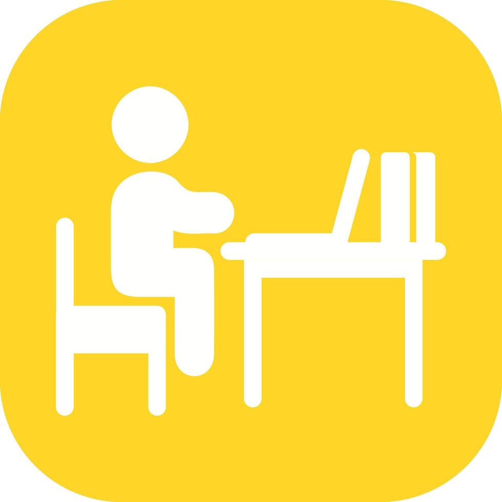Studying Desk Vector Icon