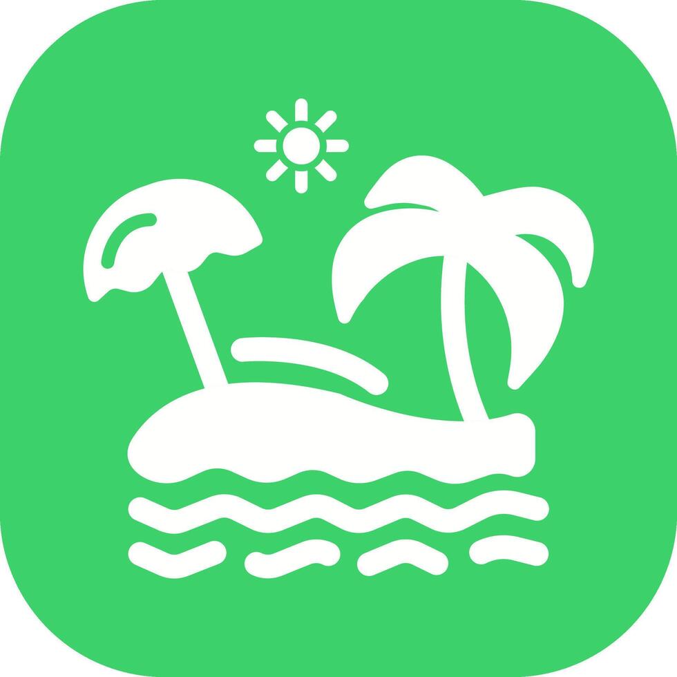 icono de vector de playa