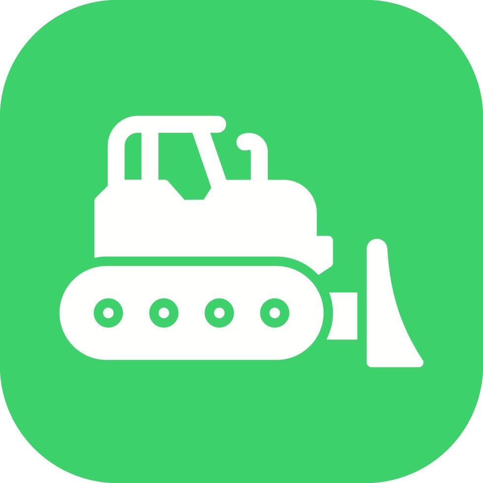 Bulldozer Vector Icon