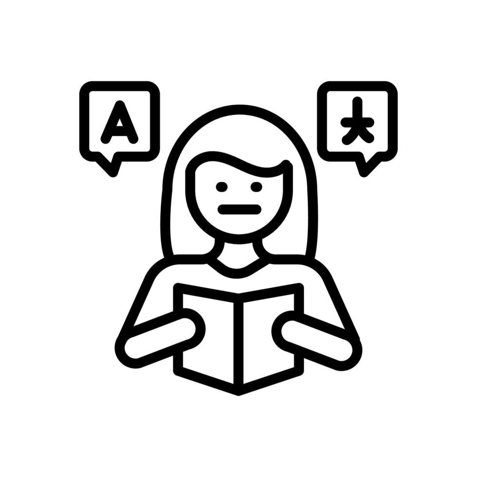 Language Learning   icon in vector. Logotype vector