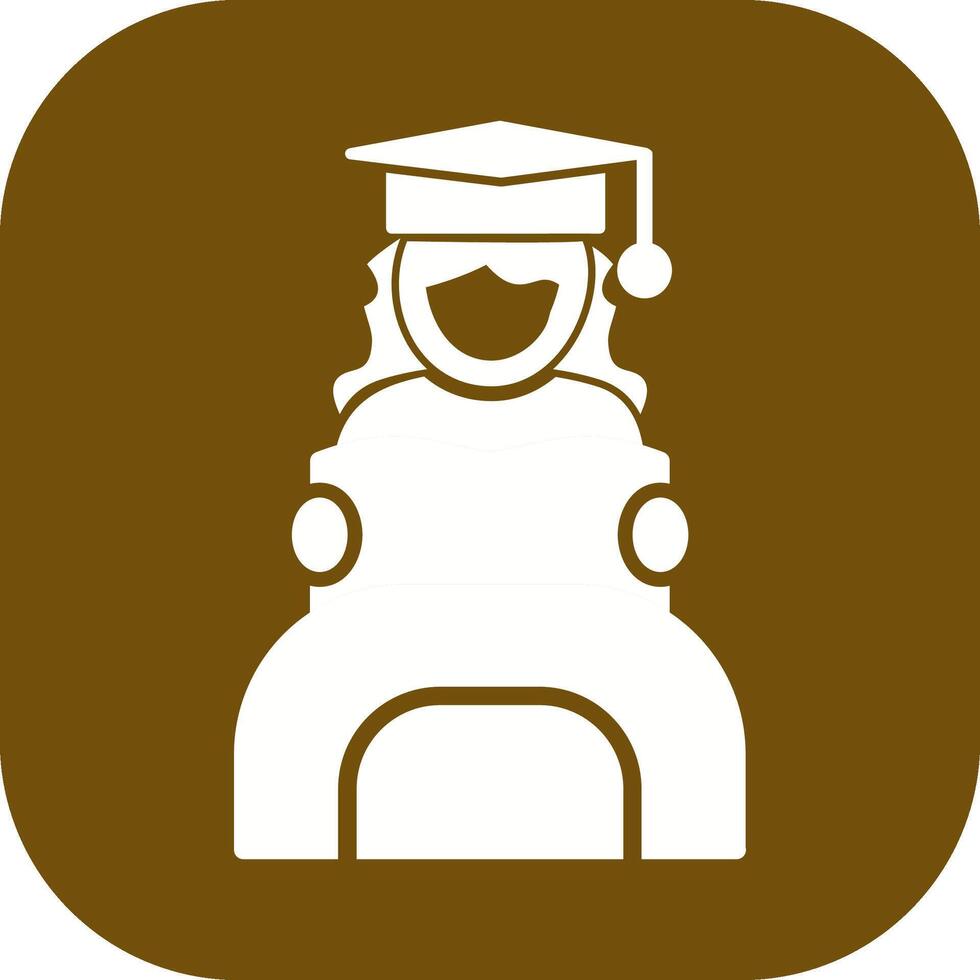 Female Student Studying Vector Icon