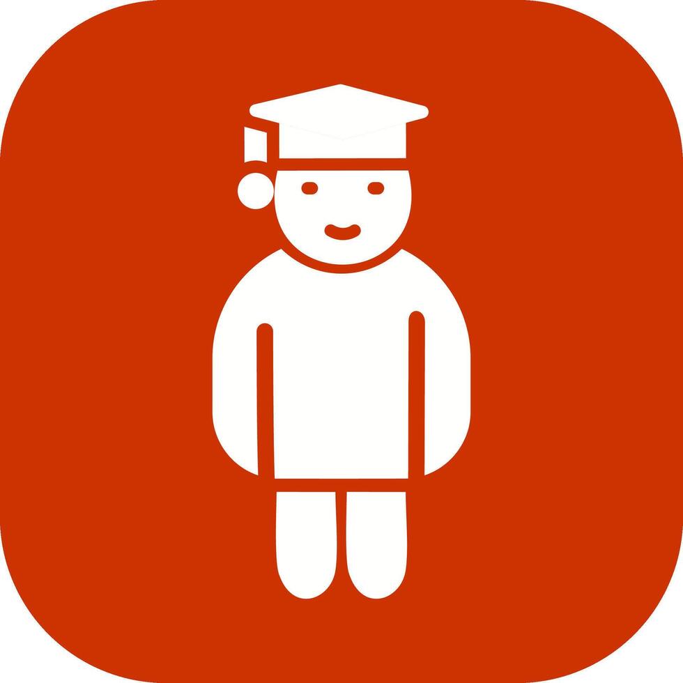 icono de vector de estudiante graduado