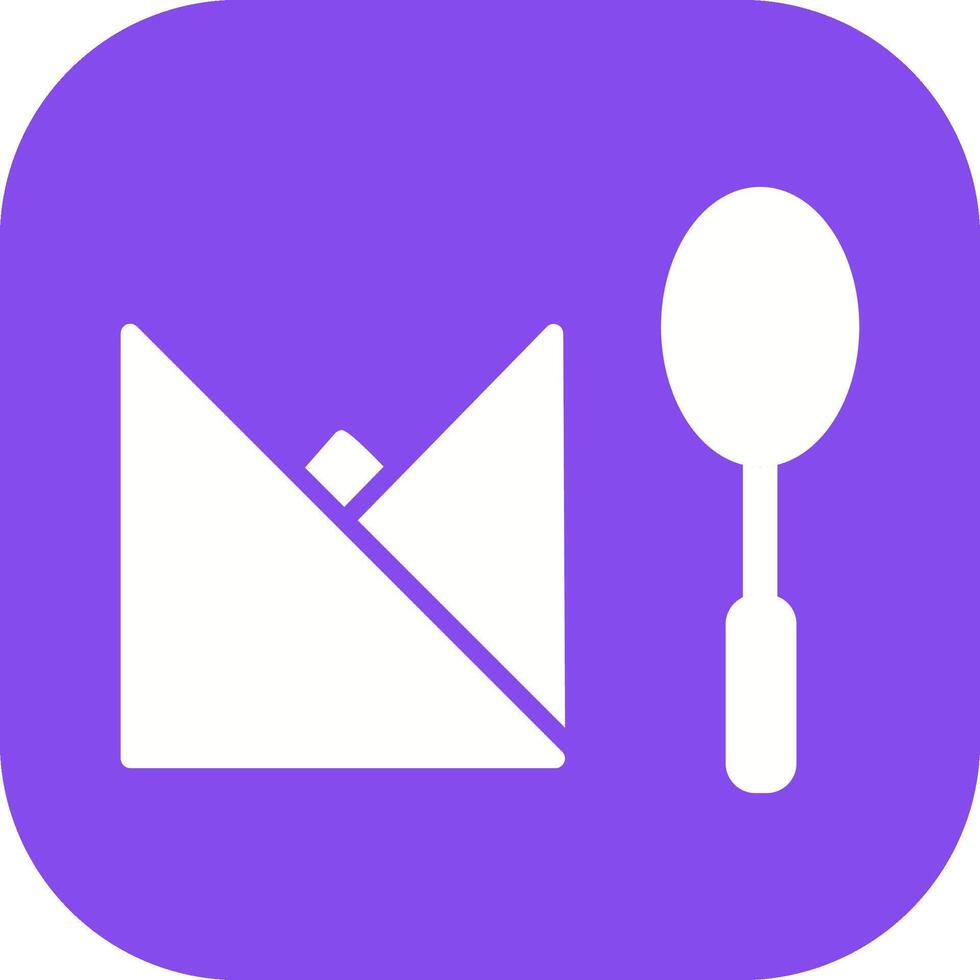 Spoon and Napkin Vector Icon