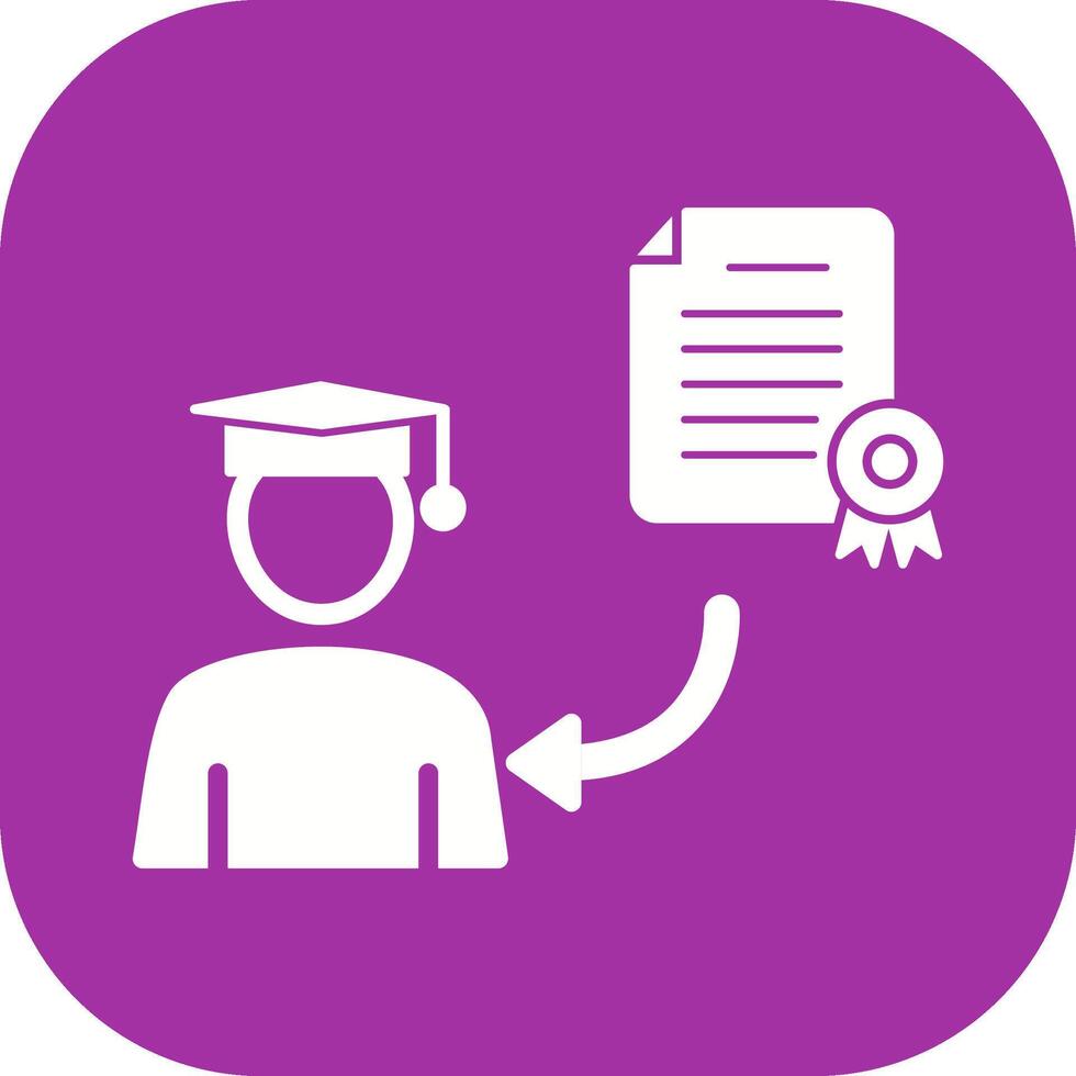Receiving Diploma Vector Icon