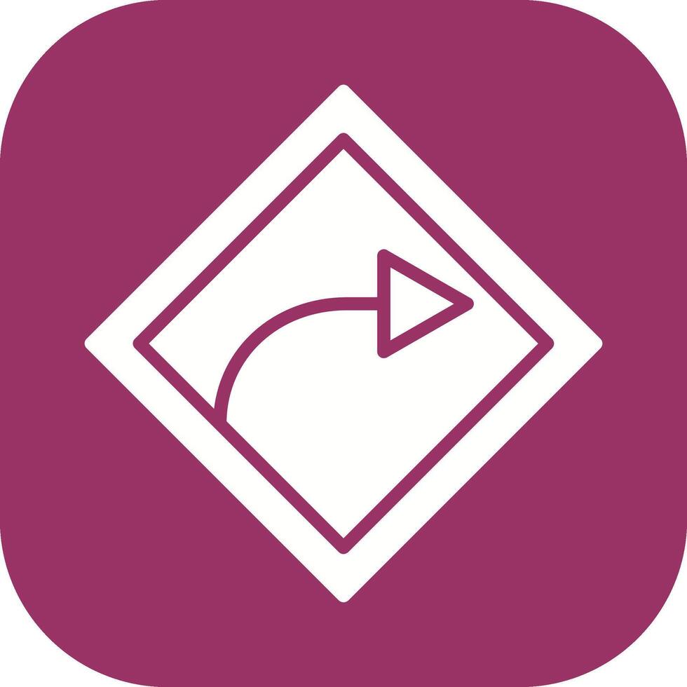 Right Turn Vector Icon