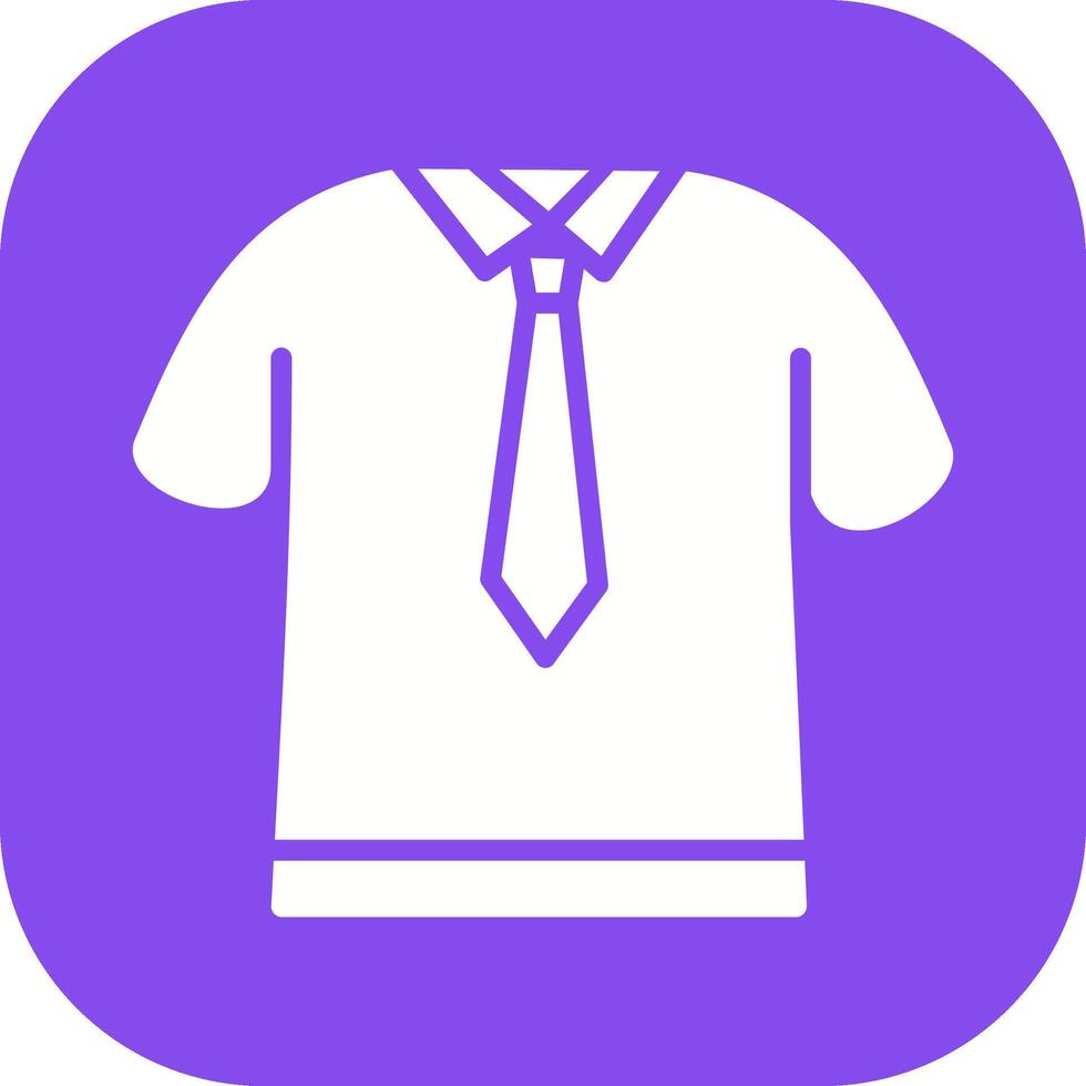 icono de vector de camisa y corbata