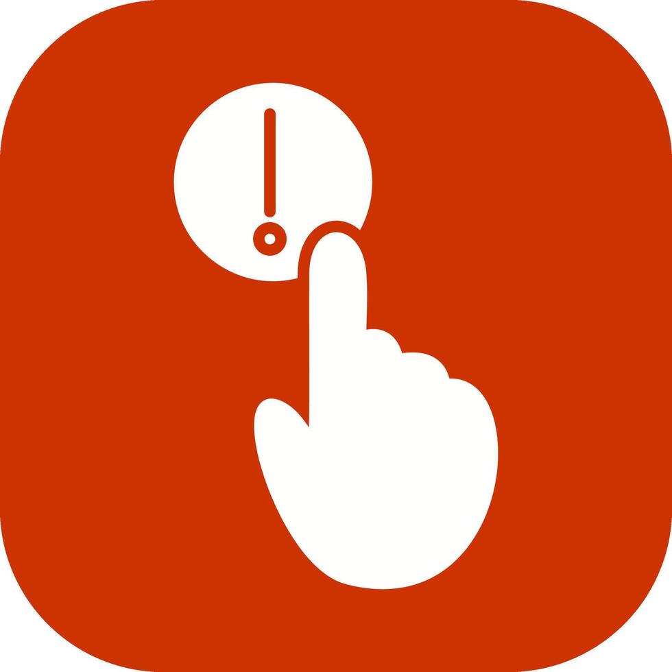 Danger of Hand Press Vector Icon
