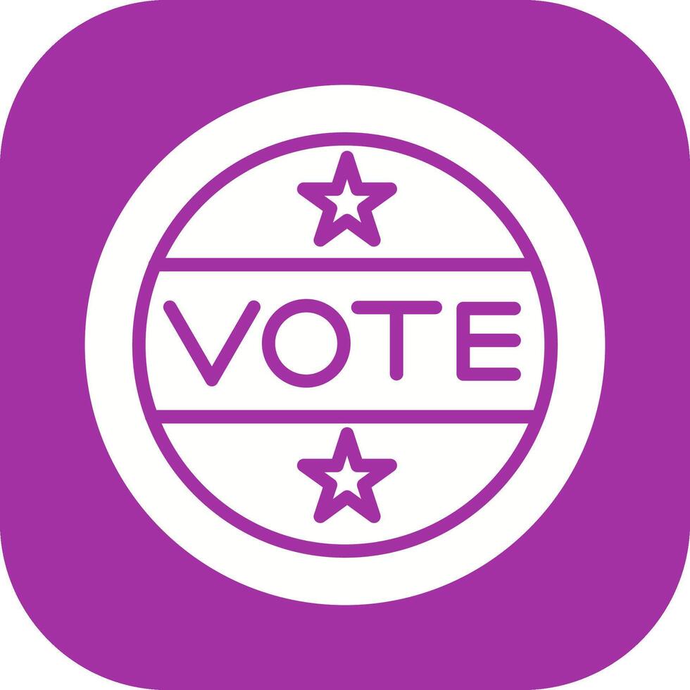 Vote Sticker Vector Icon