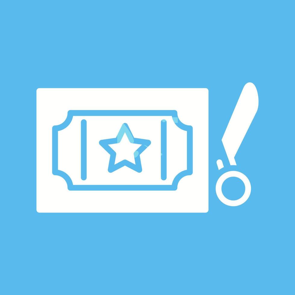 Scissor Ticket Vector Icon