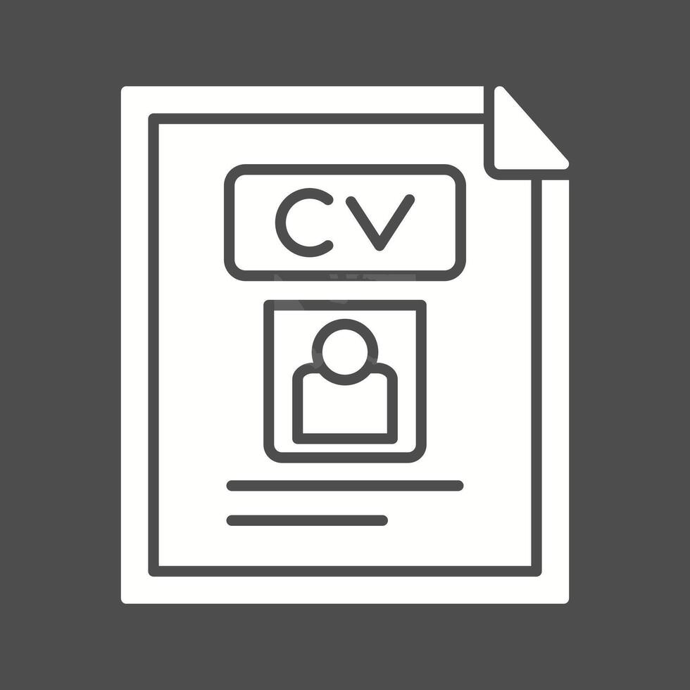 icono de vector de cv