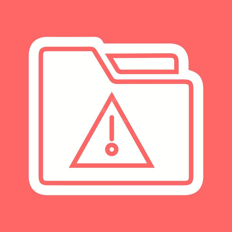 Alert Folder Vector Icon