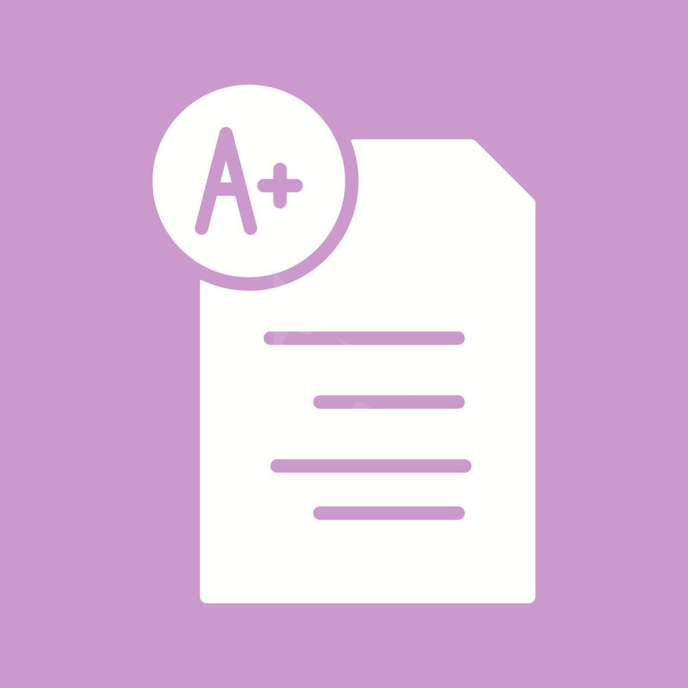 Graded Paper Vector Icon