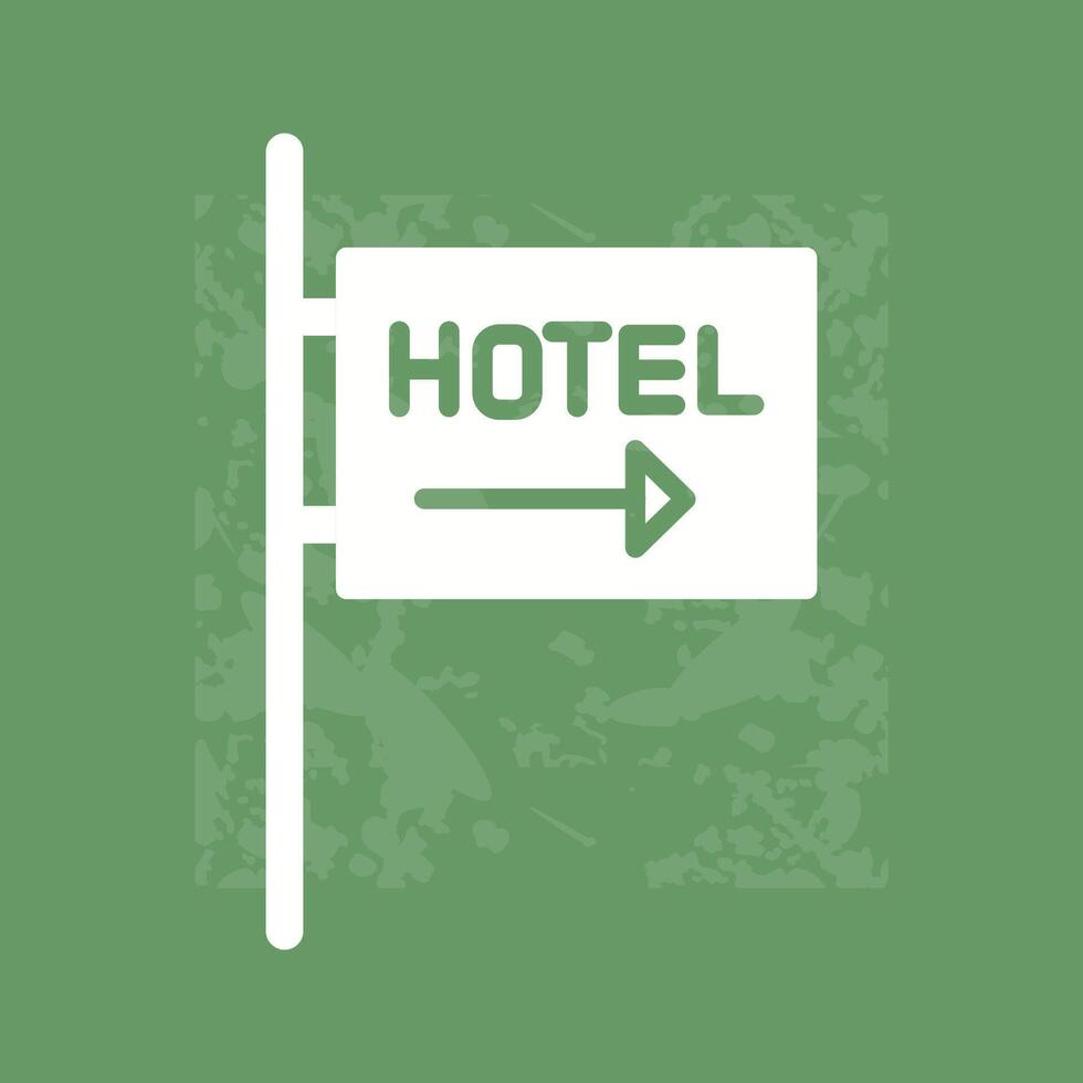 icono de vector de signo de hotel