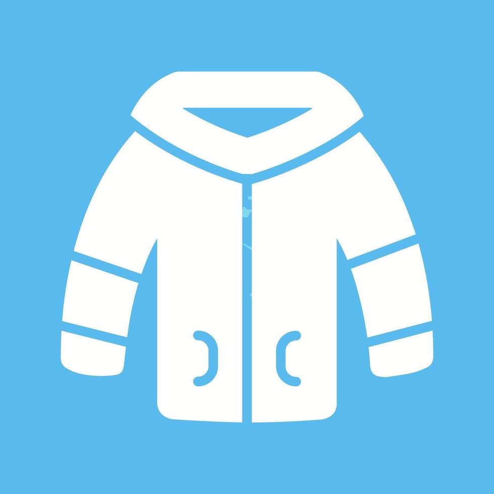 icono de vector de chaqueta de invierno