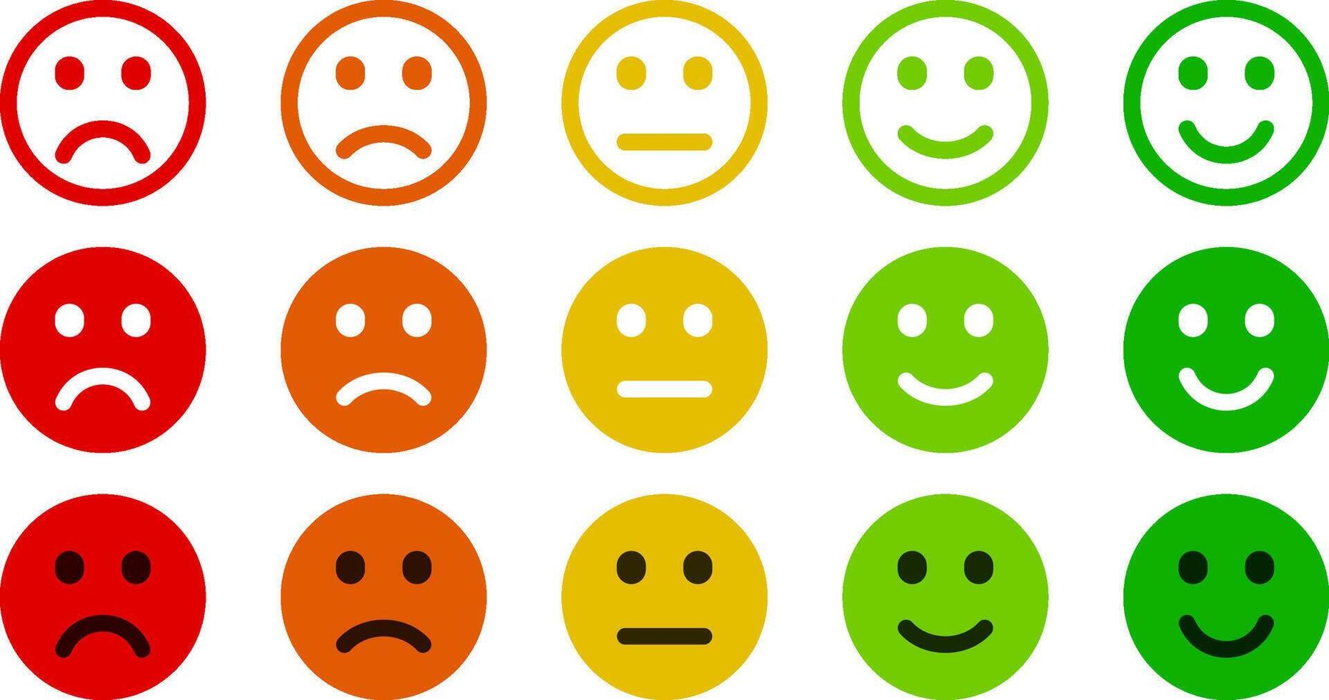 Emotional Mood scale emoji. Customer Satisfaction Indicator Emoticons Isolated Vector. vector