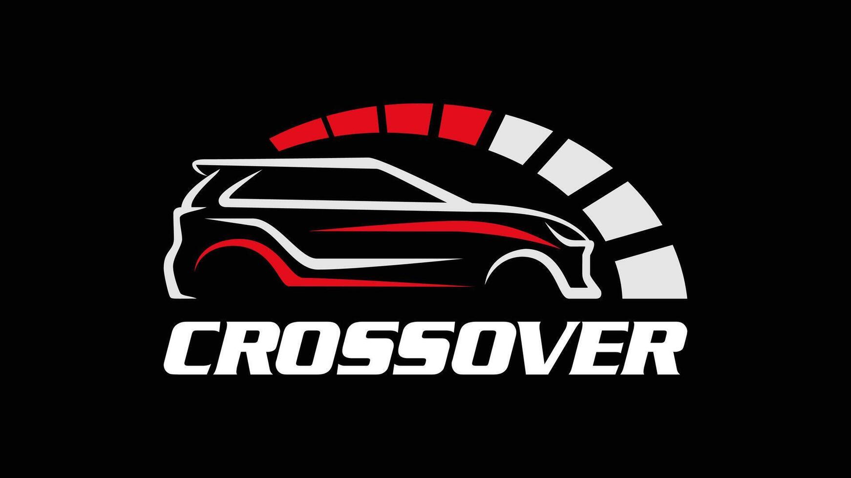 Crossover car service logo templates. Automotive repair and service vector isolated concept. SUV Rental Car Logo Template Vector.
