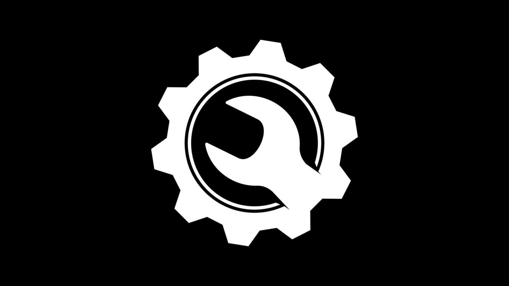 Gear and wrench icon. Auto repair services logo design. vector