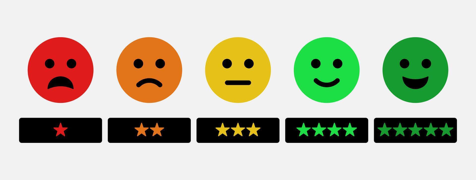 Rating of customer service satisfaction emoticon. Quality Control Feedback Icon concept. vector