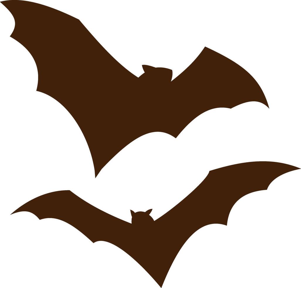 Bats icons set silhouette black vector