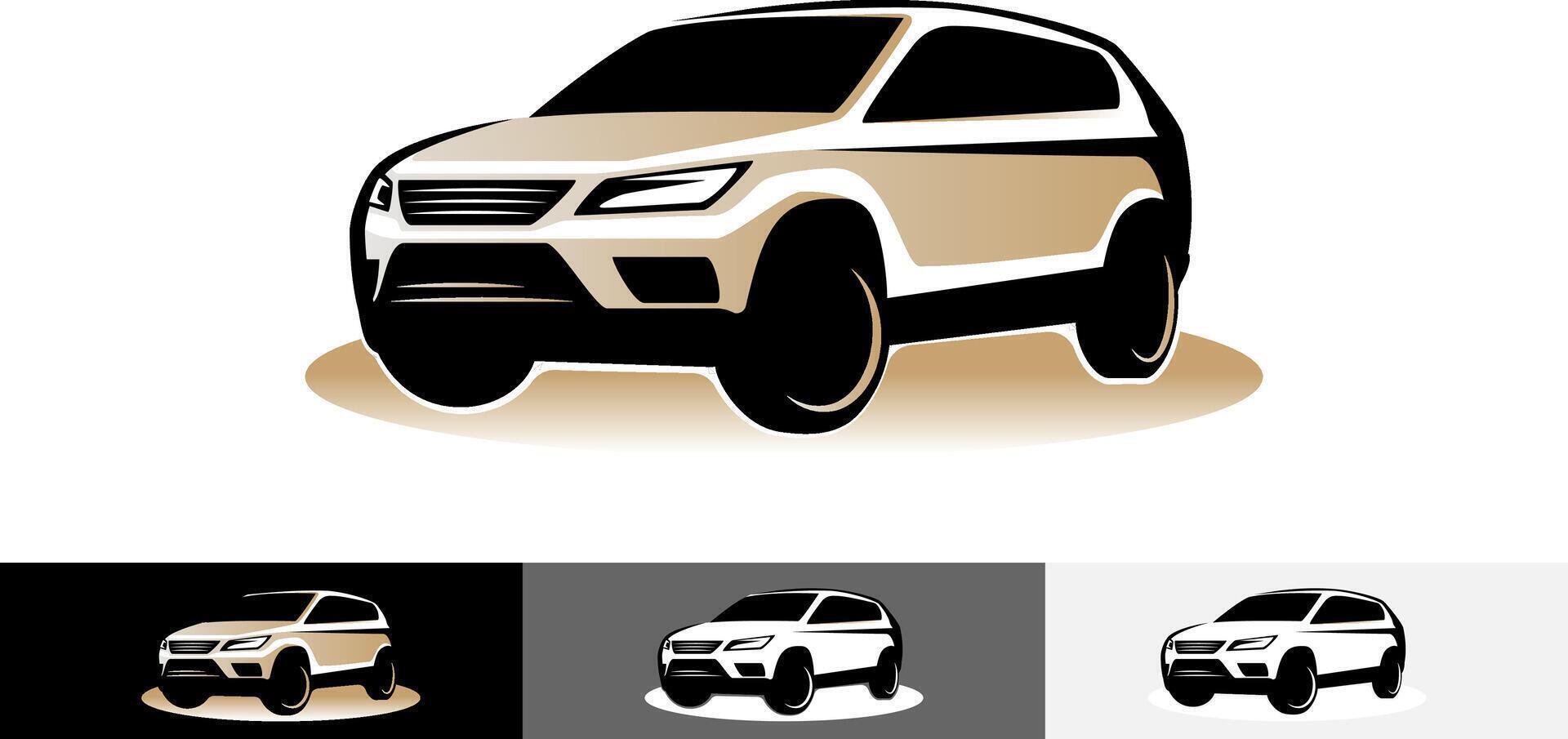 suv coche logo plantillas. moderno Transversal coche. vector