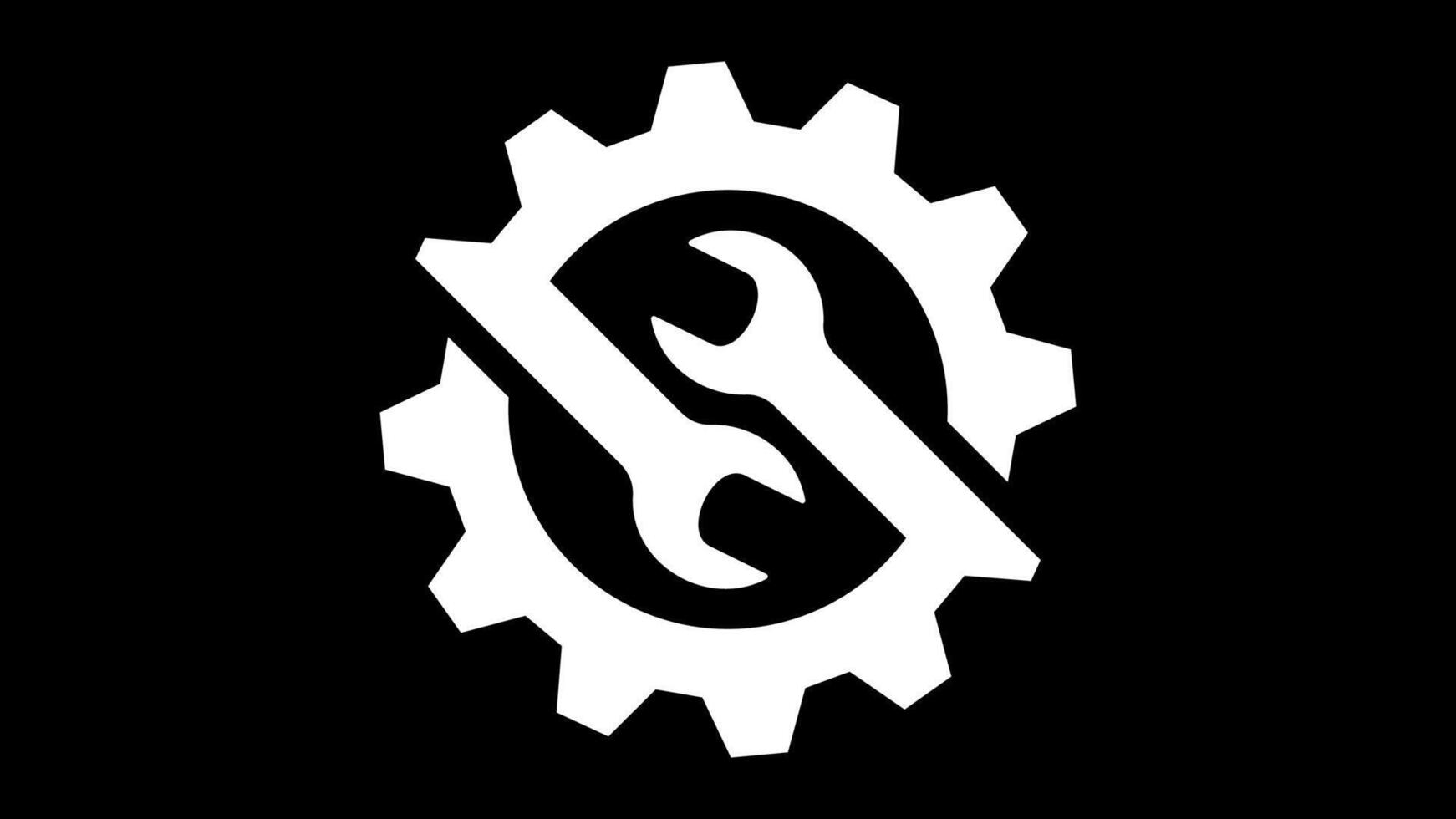 Gear and wrench icon. Auto repair services logo design. vector