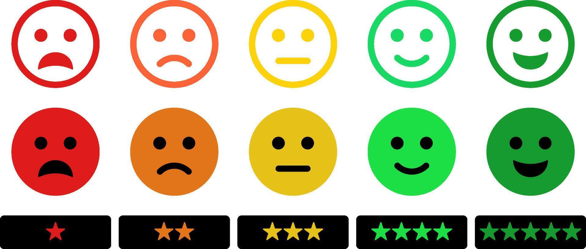 Rating of customer service satisfaction emoticon. Quality Control Feedback Icon concept. vector