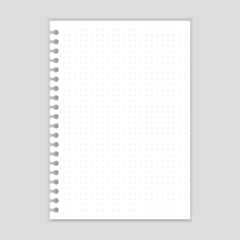 Set white papers. Blank sheets of square and lined paper ready for your message. Vector illustration.