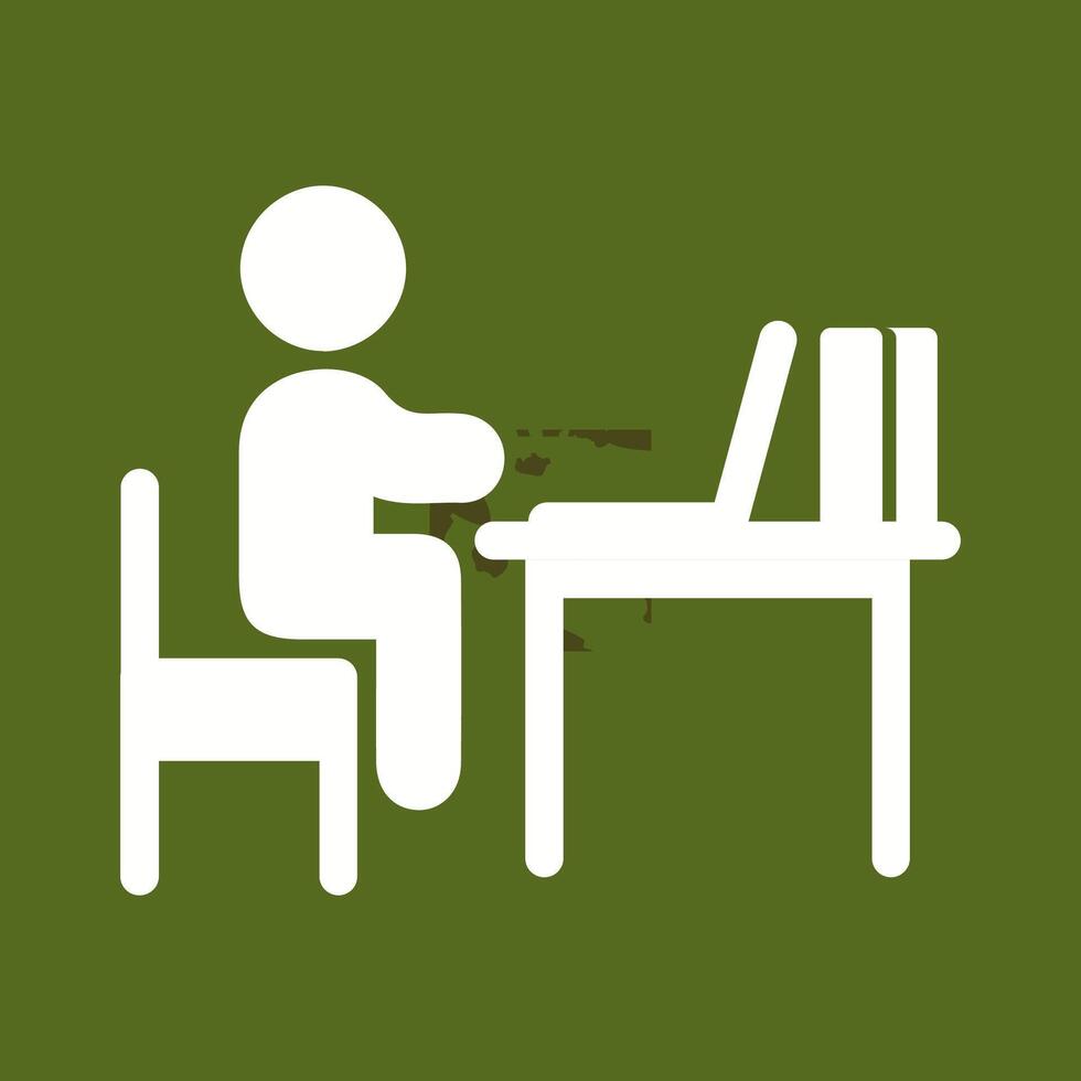 Studying Desk Vector Icon