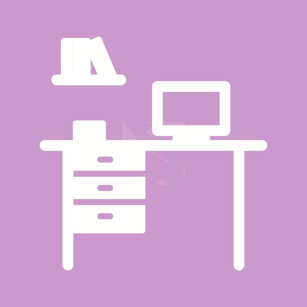 Office Desk Vector Icon