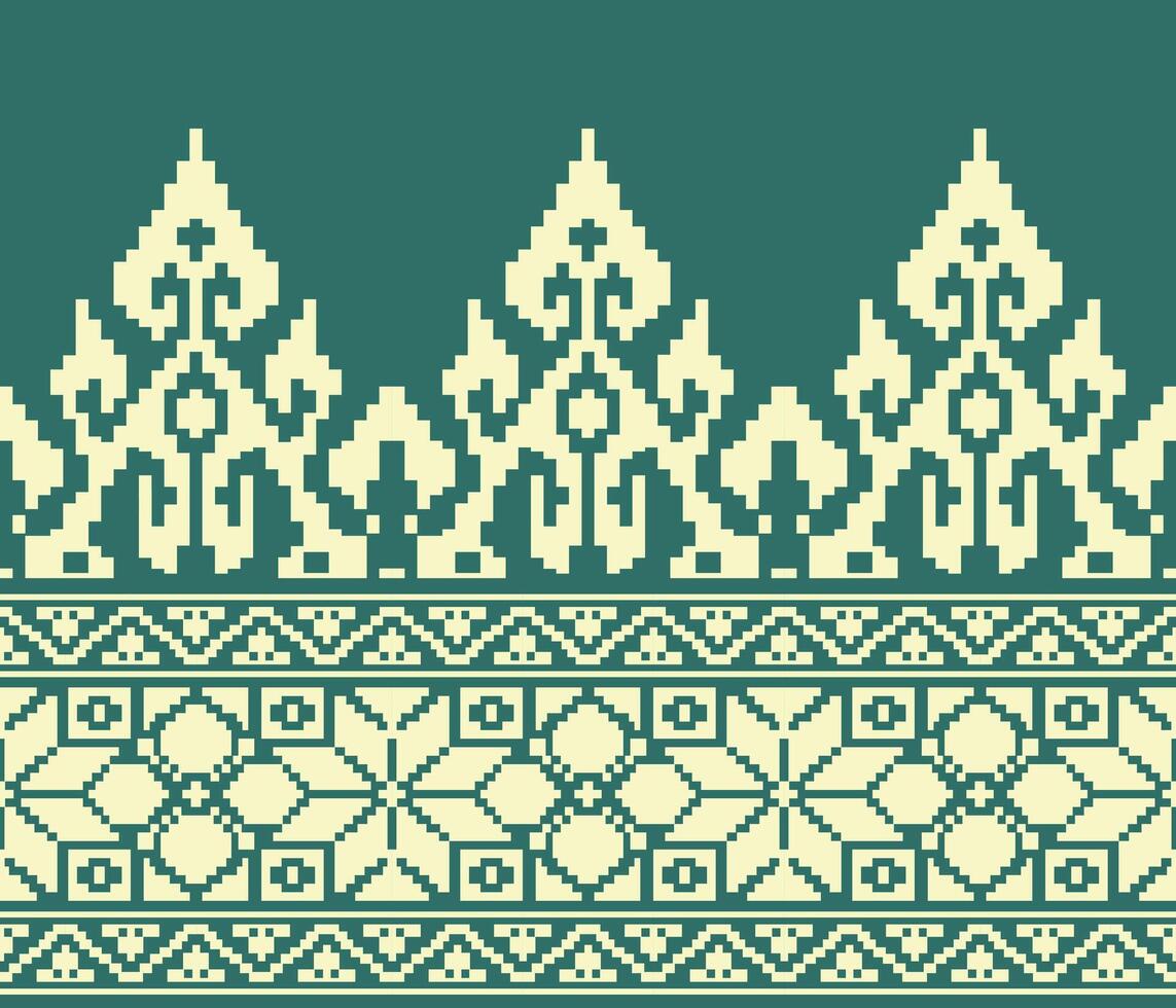Traditional batik pattern vector illustration.