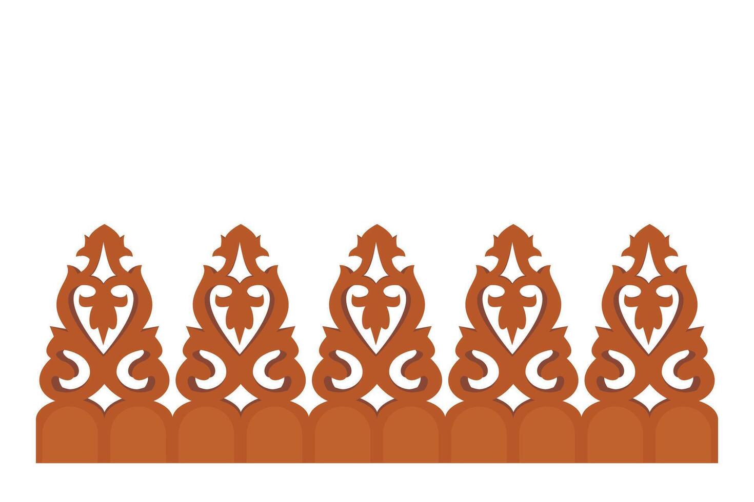 Ornament vector illustration, wood carving