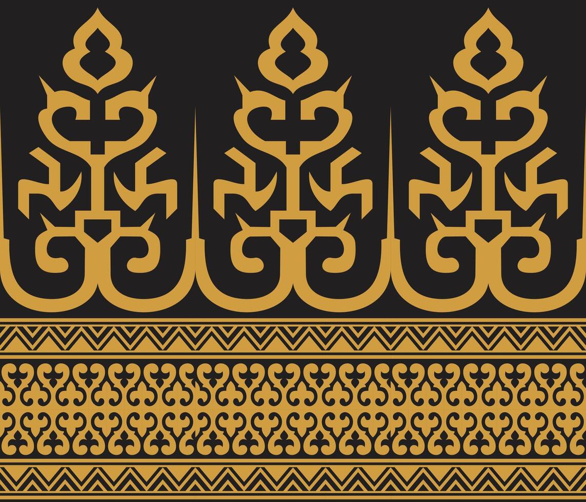 Vector illustration of Indonesian Riau Malay batik motif.
