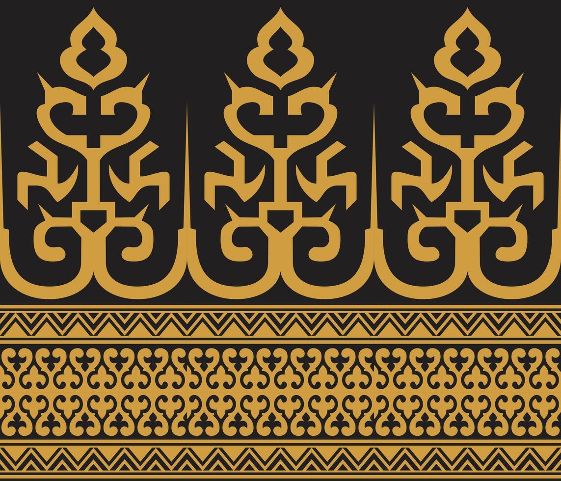 Vector illustration of Indonesian Riau Malay batik motif.