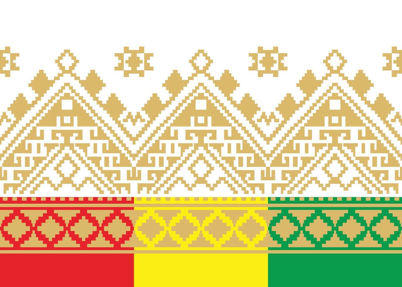 Traditional batik pattern vector illustration.