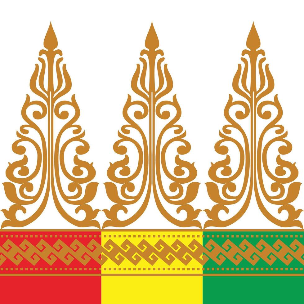 Traditional batik pattern vector illustration.