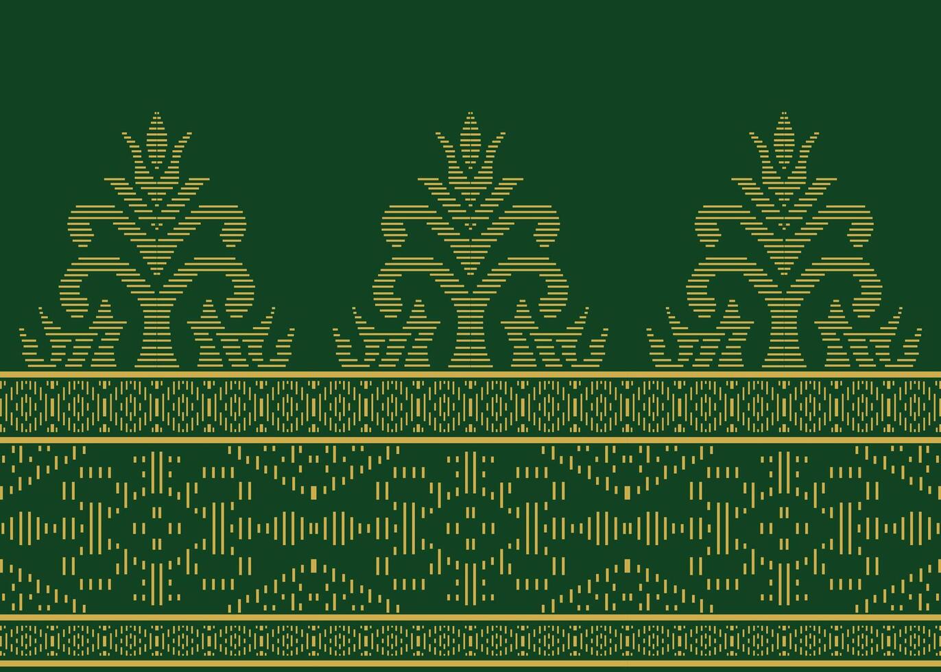 Traditional batik pattern vector illustration.
