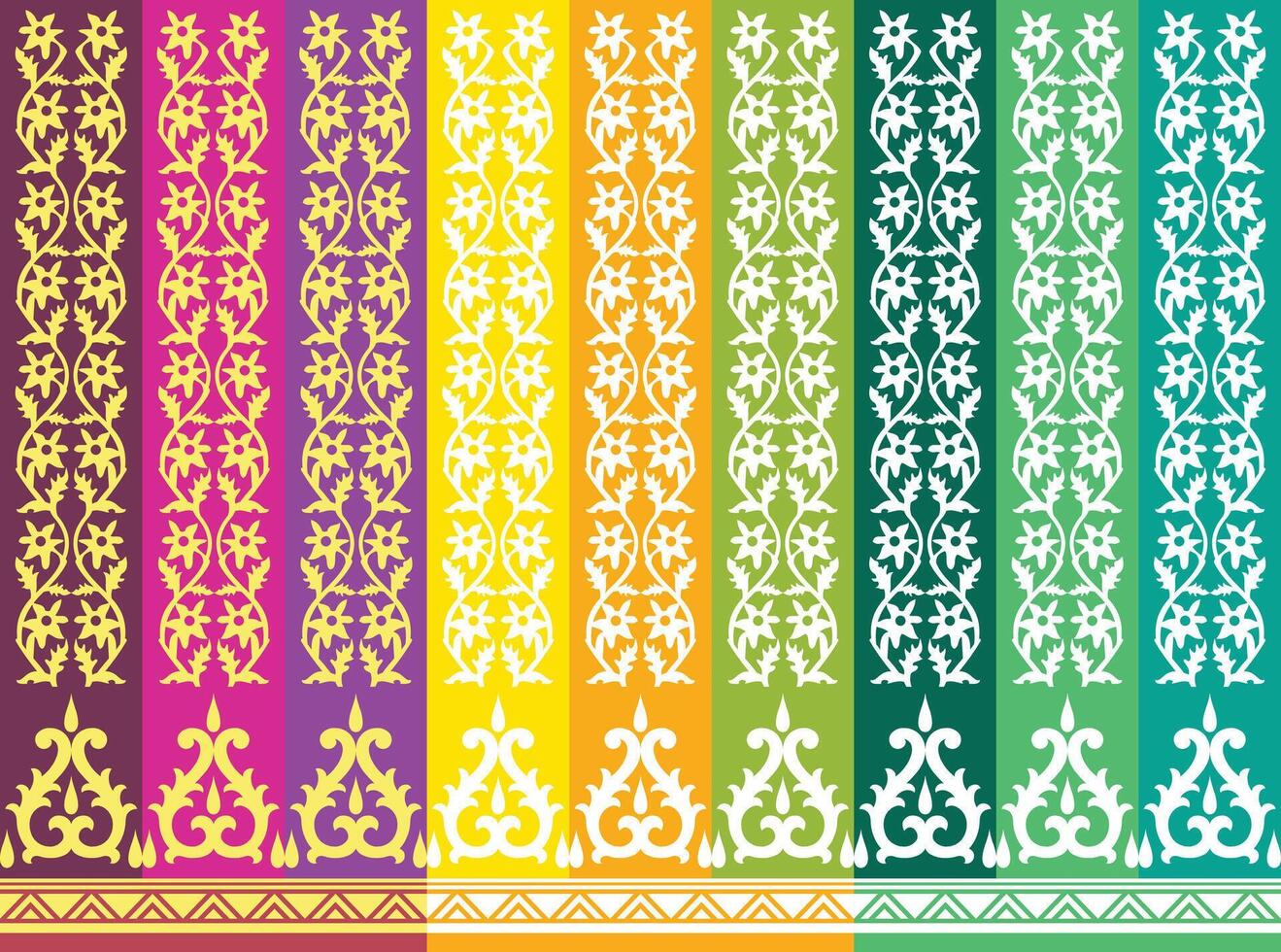 Vector illustration for the Indonesian Riau Malay batik motif. Suitable for batik motifs, songket cloth, decorations, backgrounds, frames
