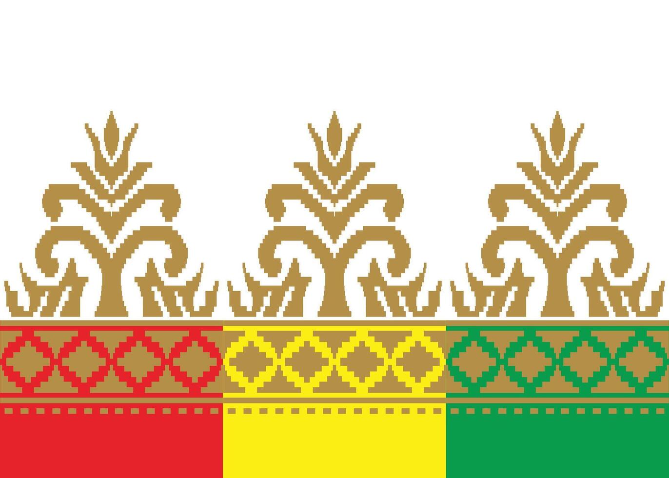 Traditional batik pattern vector illustration.