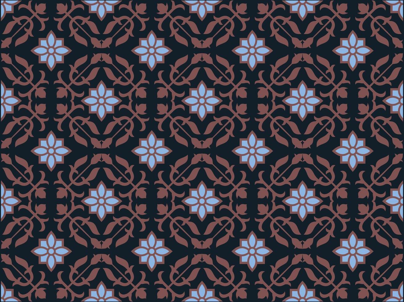 Floral pattern background, traditional design batik pattern vector
