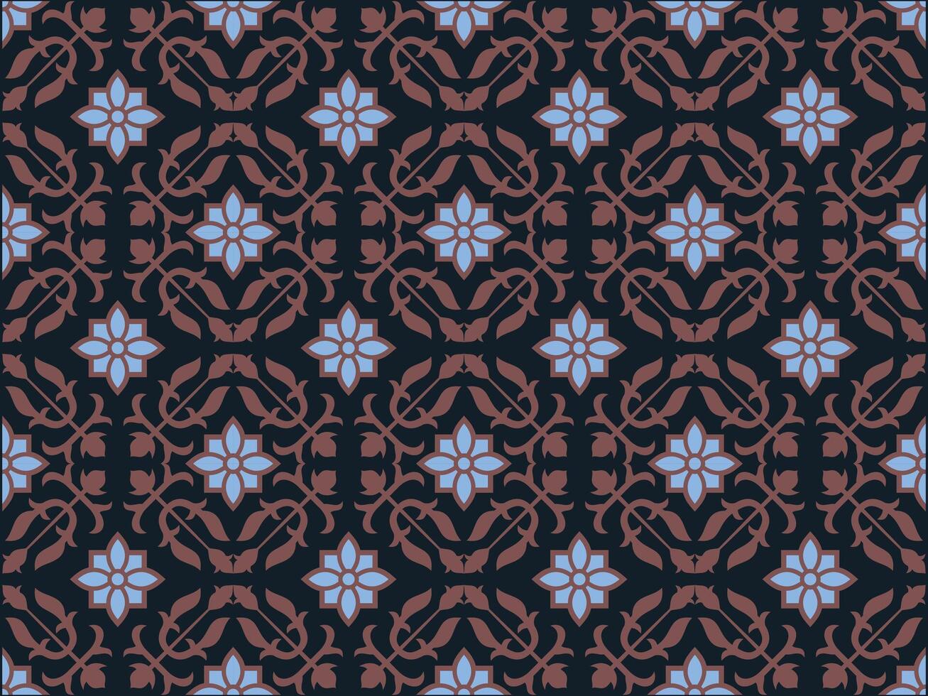 floral modelo fondo, tradicional diseño batik modelo vector