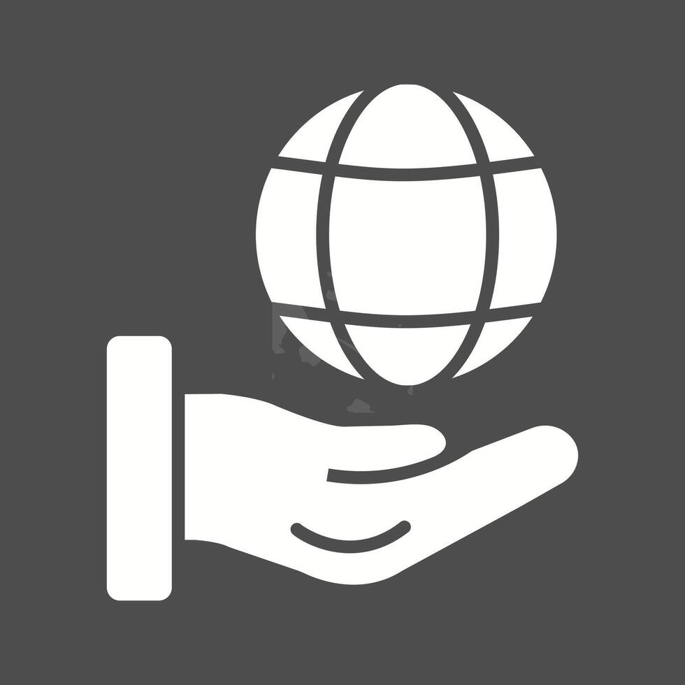 icono de vector de mano global