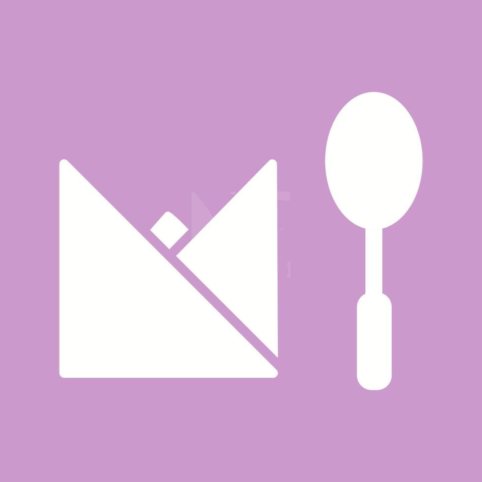 Spoon and Napkin Vector Icon