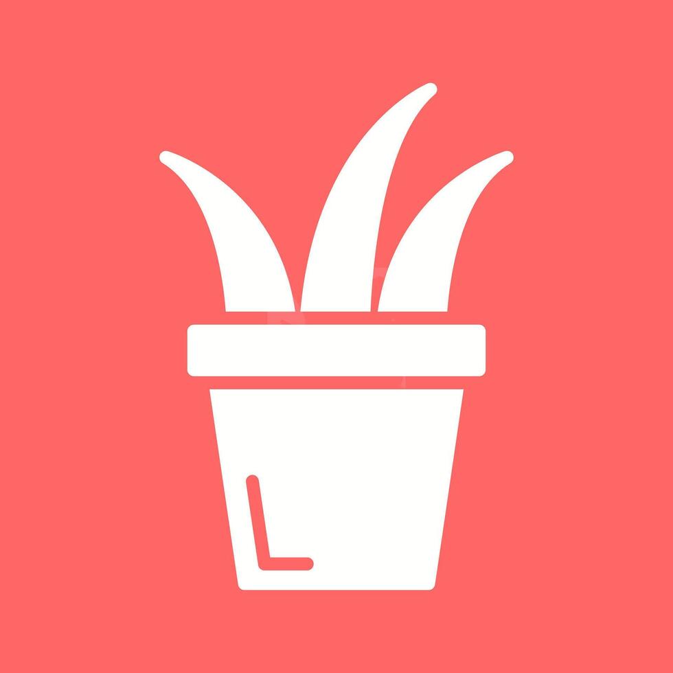 Grass Pot Vector Icon