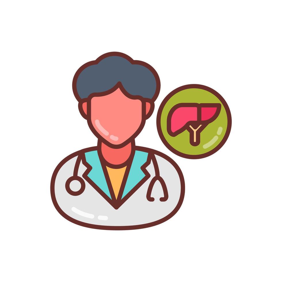 hepatólogos icono en vector. logotipo vector