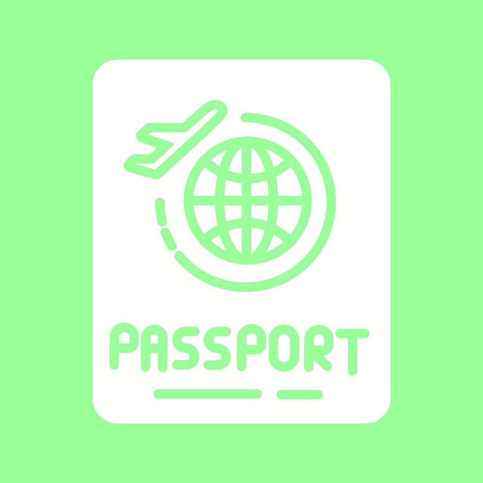 icono de vector de pasaporte