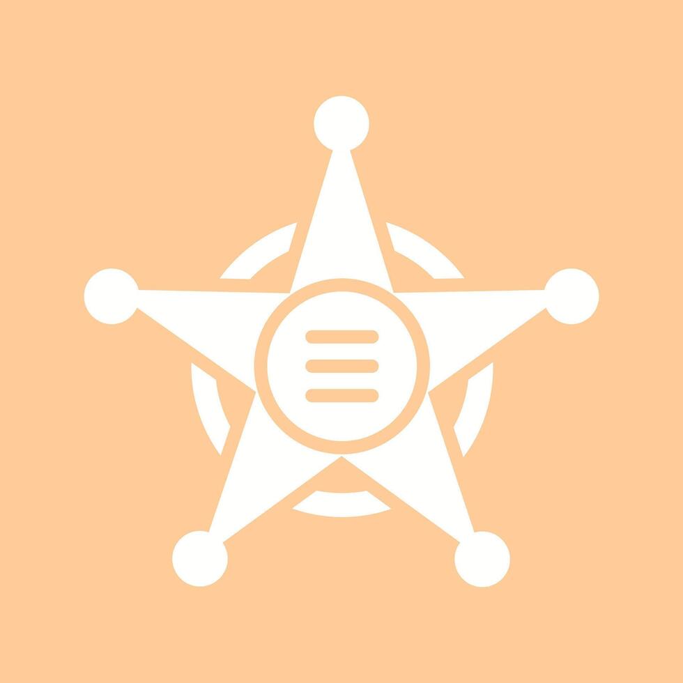 Sheriff Badge Vector Icon