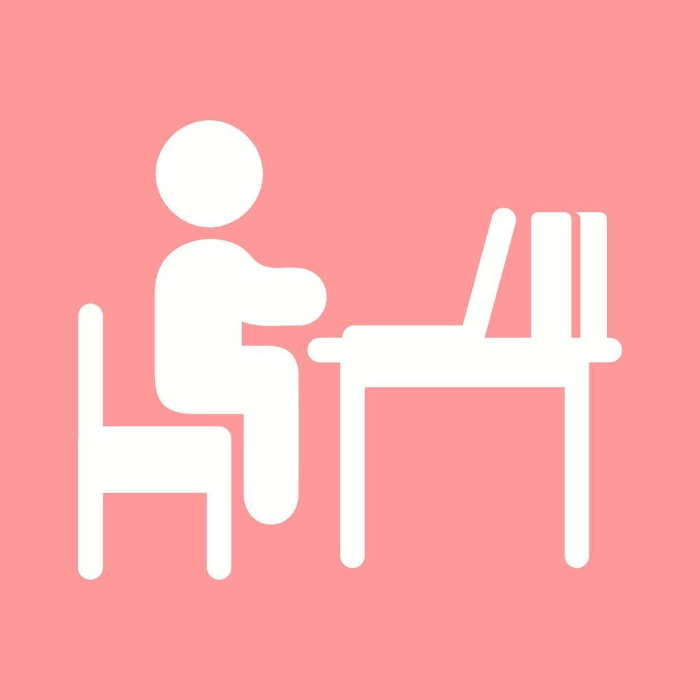 Studying Desk Vector Icon
